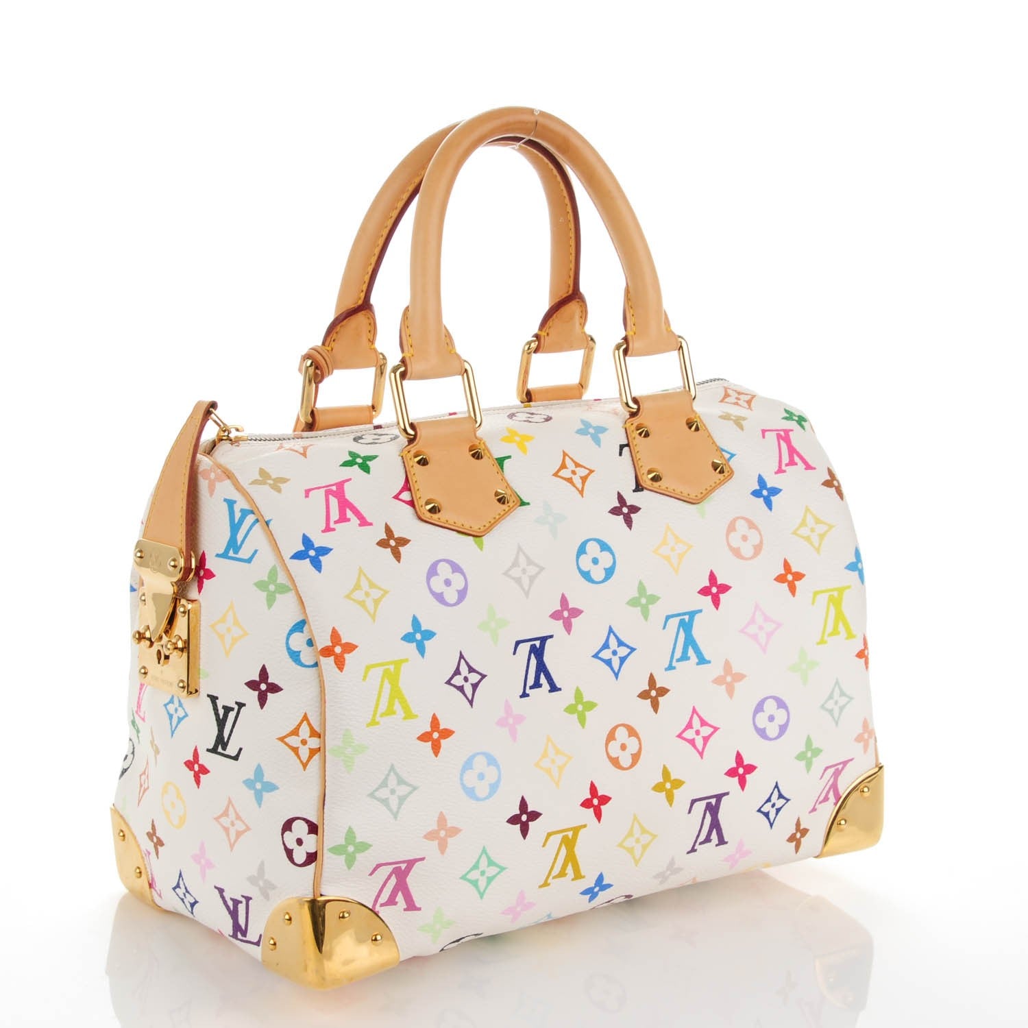 Louis Vuitton Monogram Multicolor Speedy 30 White 3 of 7