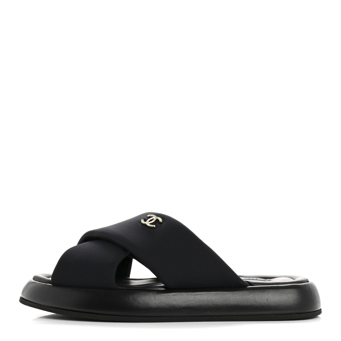 Fabric CC Mules Sandals 37 Black