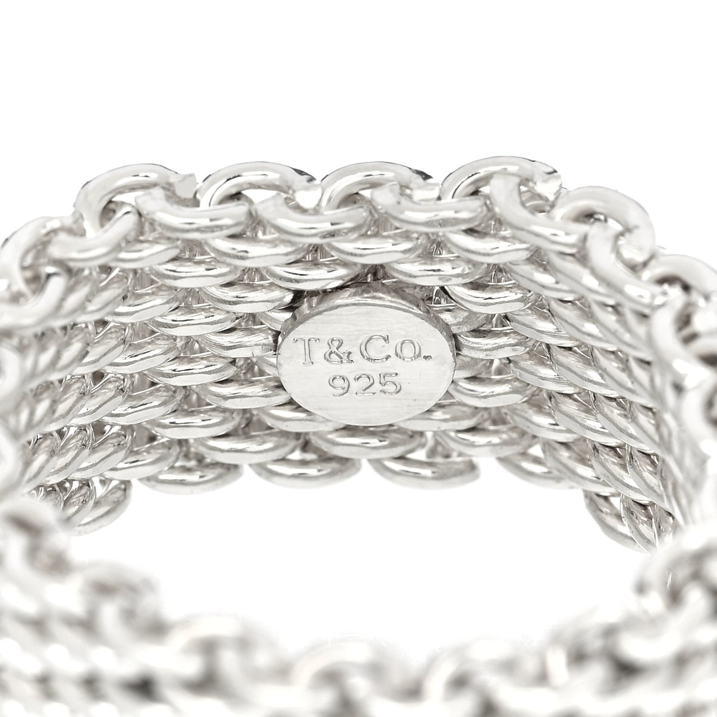 Sterling Silver Somerset Mesh Ring 54 7