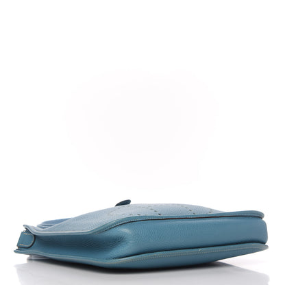 Hermes Taurillon Clemence Evelyne PM Blue Jean 4 of 10