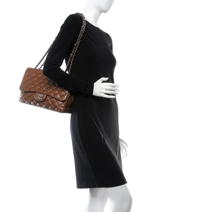 Chanel Lambskin Quilted Jumbo Single Flap Brown 2 of 7