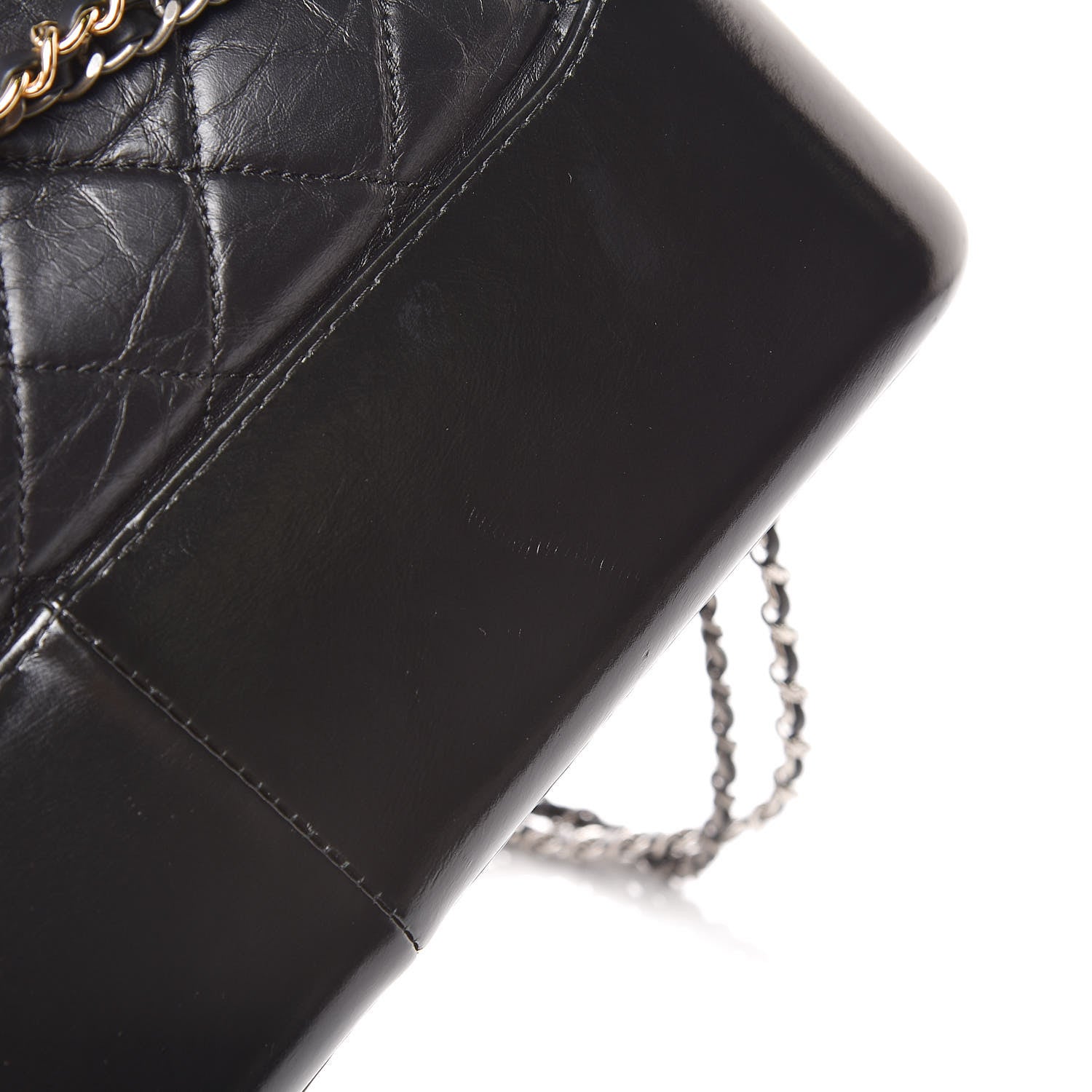 Chanel Aged Calfskin Quilted Large Gabrielle Hobo Black 15 of 18