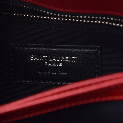 Saint Laurent Calfskin Y Quilted Monogram Toy Loulou Crossbody Bag Red 6 of 7