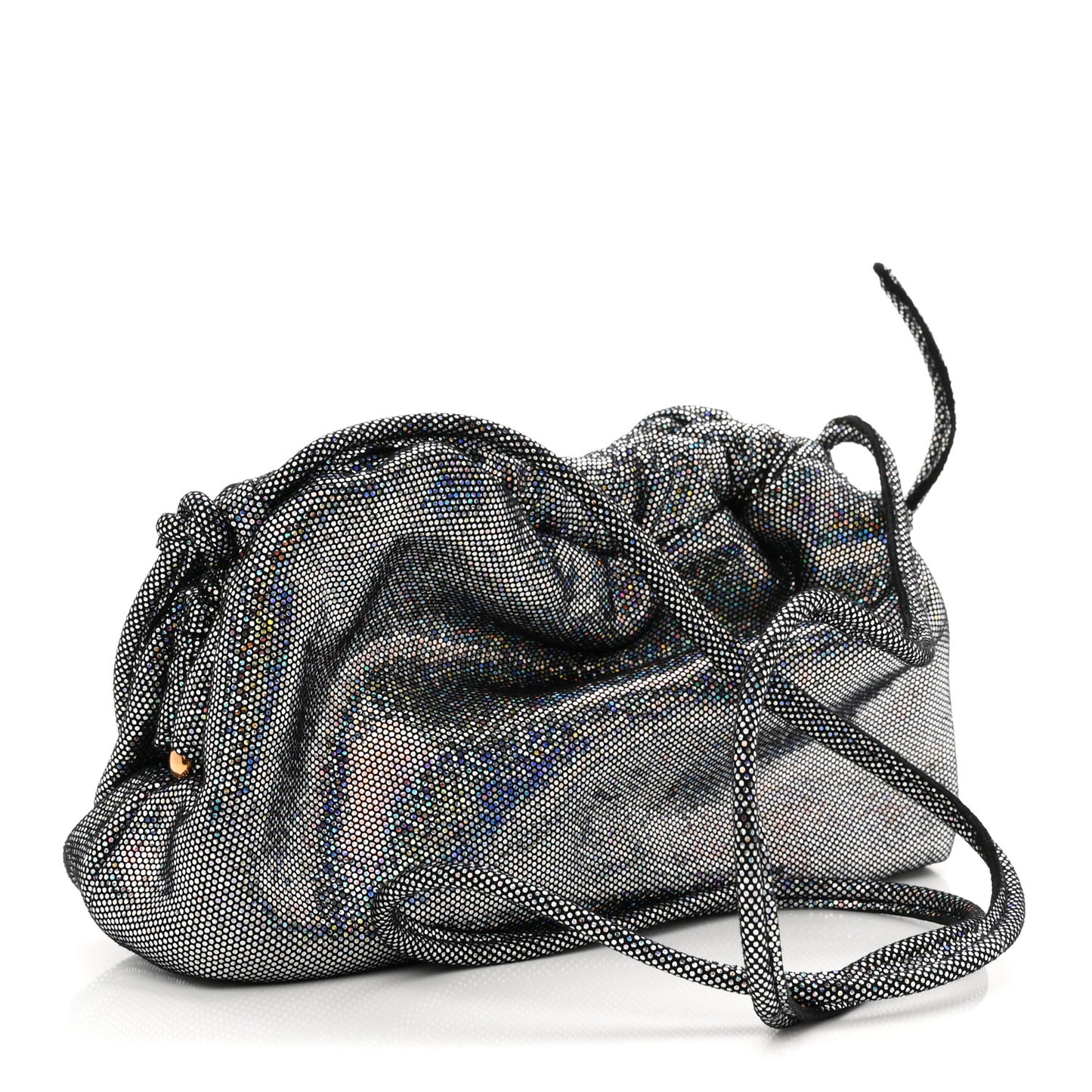 Glitter Calfskin Mini Cloud Clutch Multicolor
