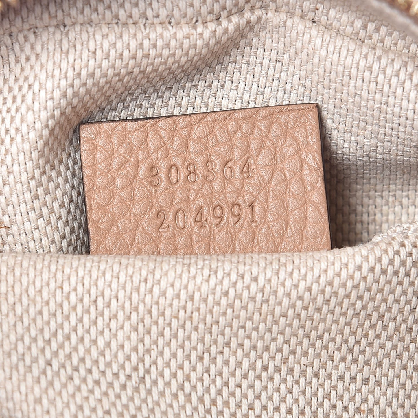 Pebbled Calfskin Small Soho Disco Bag Rose Beige