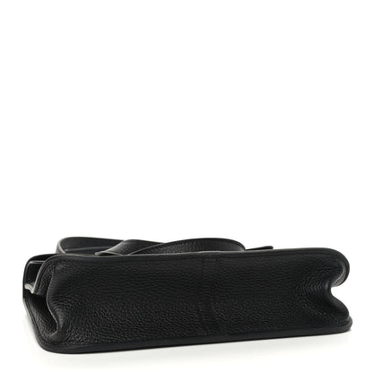 Hermes Taurillon Clemence Halzan 25 Black 4 of 9