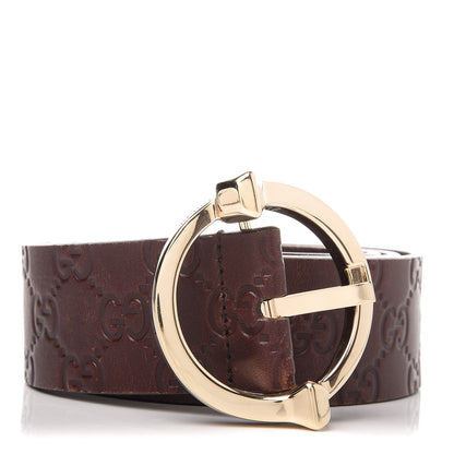 Gucci Guccissima Signature Belt 90 36 Dark Brown 1 of 8