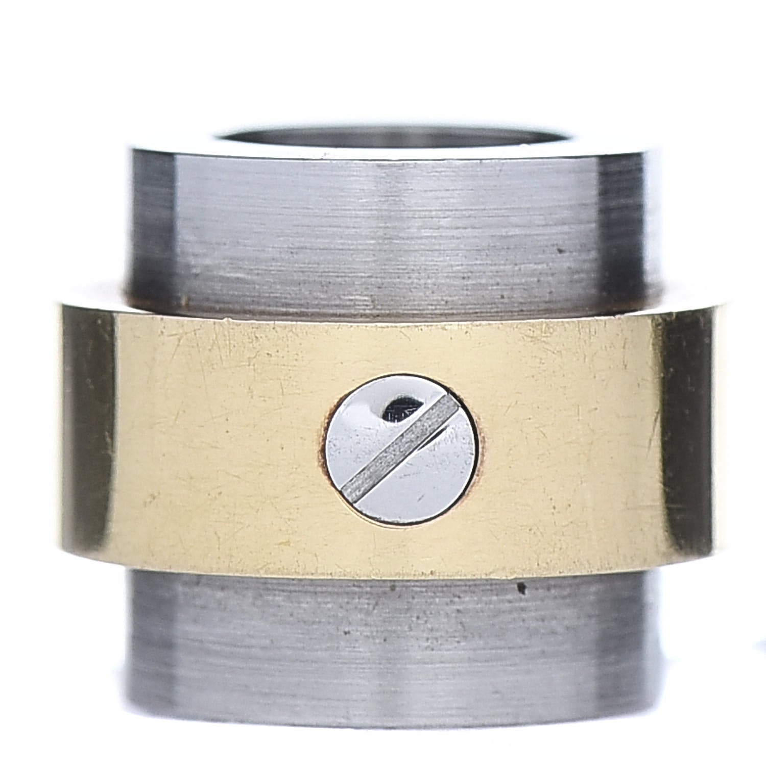 Cartier 18K Yellow Gold Stainless Steel Santos Barrel Pendant 1 of 3