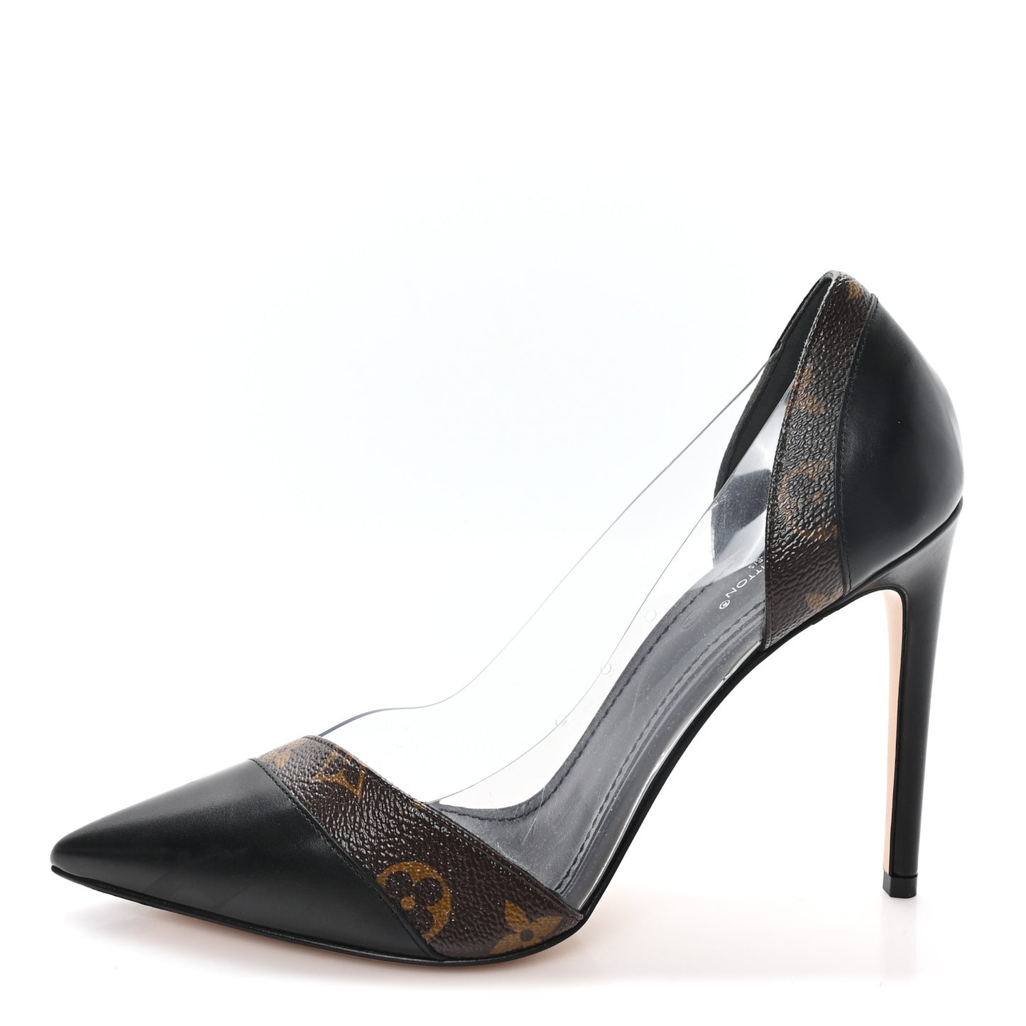 Monogram PVC Call Back Pumps 40 Black