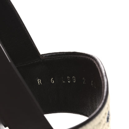 Valentino Garavani Calfskin Rockstud Grape Embroidered 60mm Plaster Caster Sandals 40 Fondant 10 of 12