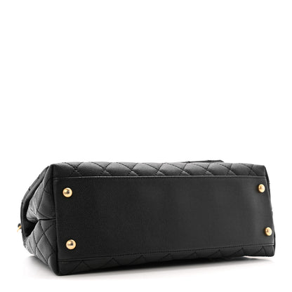Chanel Caviar Quilted Small Coco Handle Flap Black 4 of 13