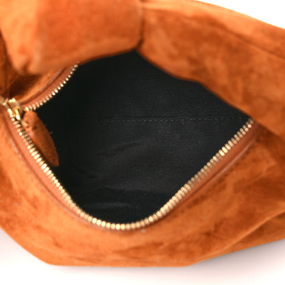 Khaite Suede Calfskin Beatrice Small Hobo Caramel 5 of 10