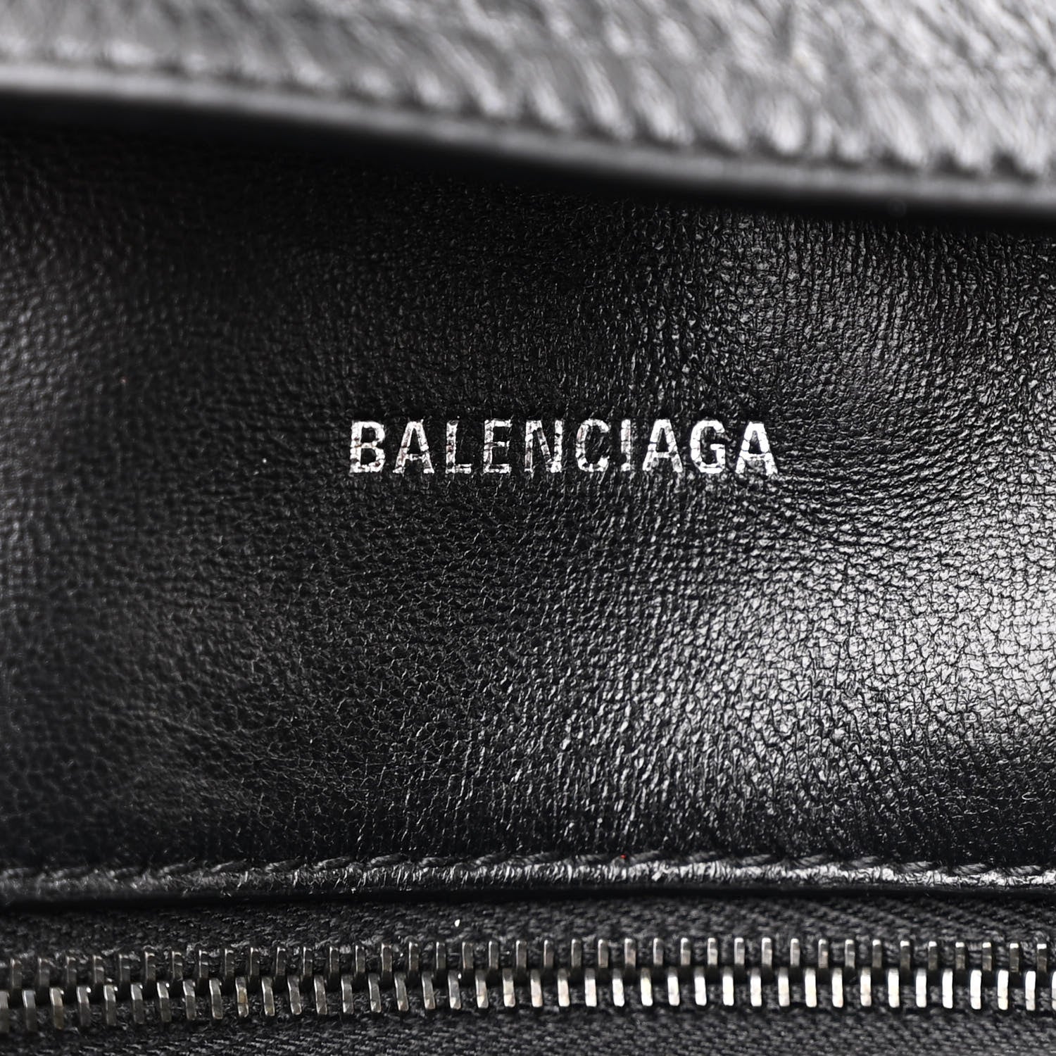 Balenciaga Extra Supple Calfskin Crocodile Embossed Monochrome XS Downtown Shoulder Bag Black 6 of 12