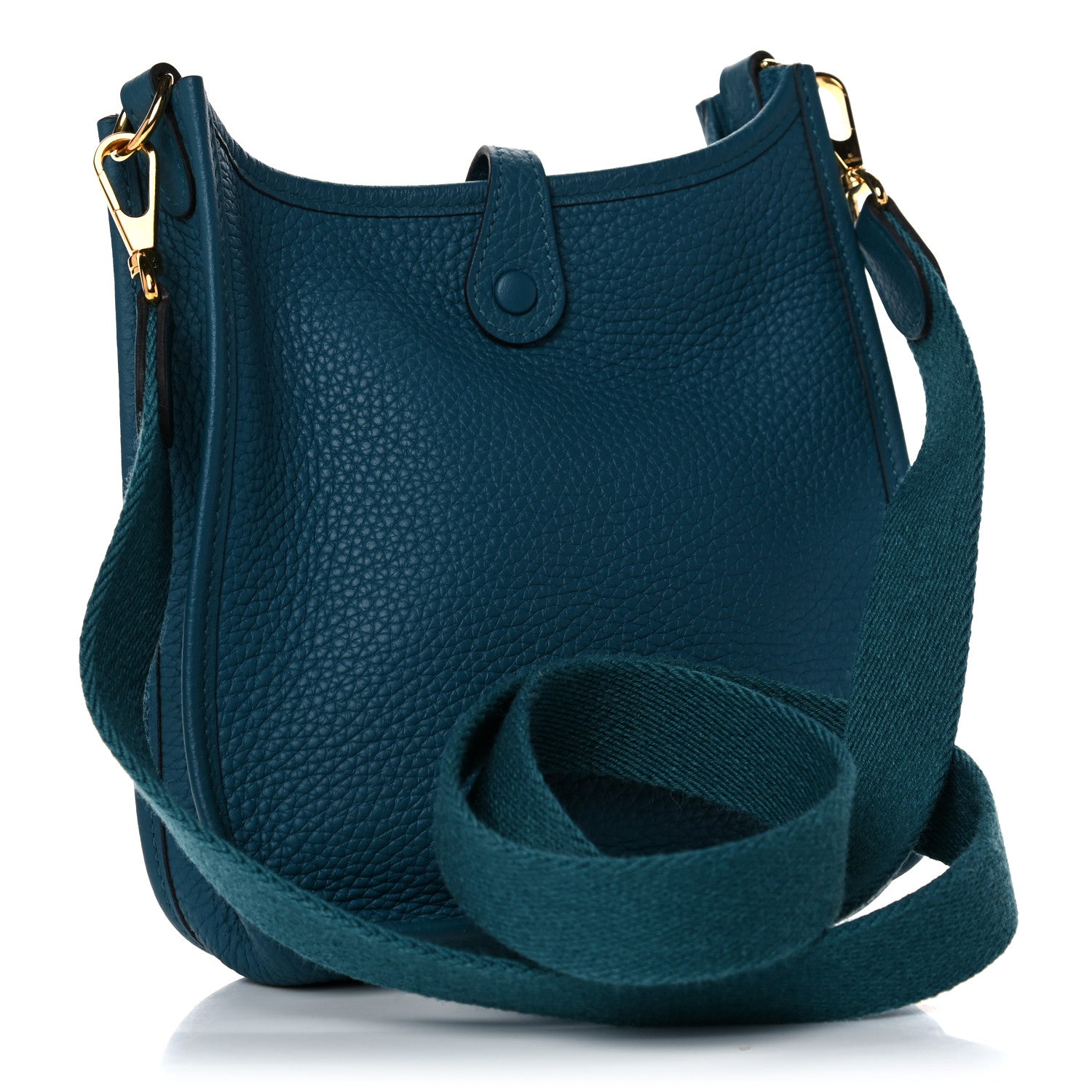Hermes Taurillon Clemence Evelyne TPM Vert Bosphore 3 of 11