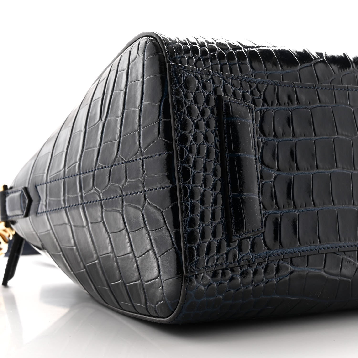 Givenchy Calfskin Crocodile Embossed Small Antigona Navy 9 of 10