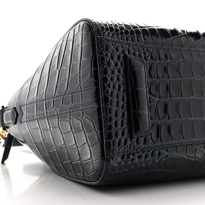 Givenchy Calfskin Crocodile Embossed Small Antigona Navy 9 of 10