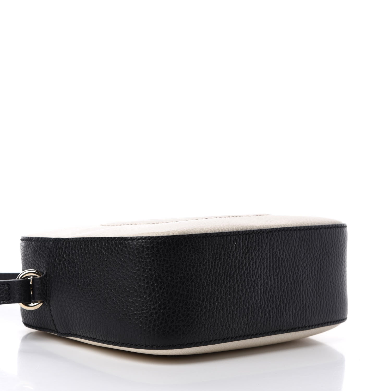 Gucci Dollar Calfskin Bi-Color Small Soho Disco Bag Mystic White Black 4 of 10