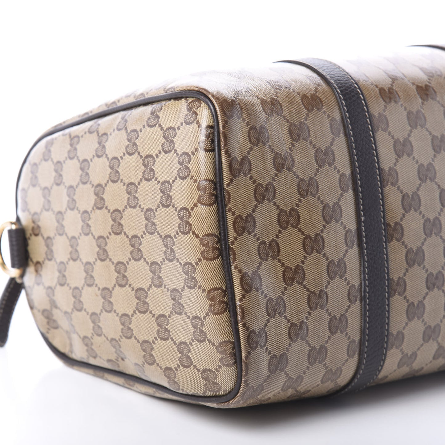 Crystal Monogram Medium Joy Boston Dark Brown