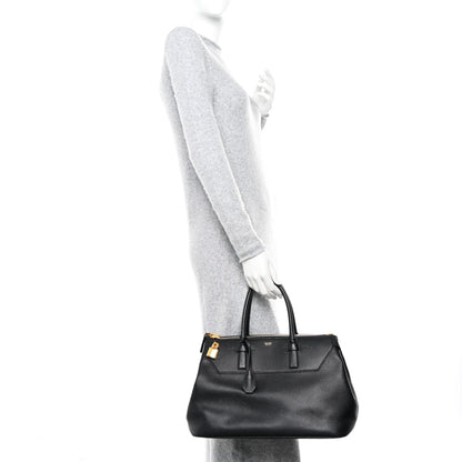 Tom Ford Pebbled Calfskin Medium Petra Bag Black 2 of 10