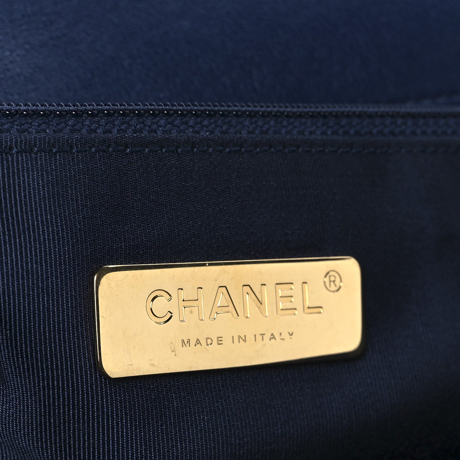 Chanel Goatskin Quilted Large Chanel 19 Flap Navy Blue 6 of 10