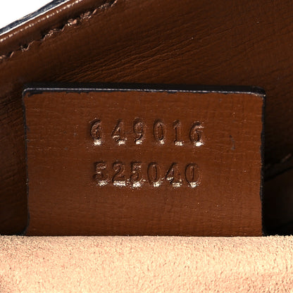 Gucci GG Supreme Monogram Azalea Calfskin Web Medium Jackie 1961 Tote Beige Ebony Brown Sugar 7 of 11