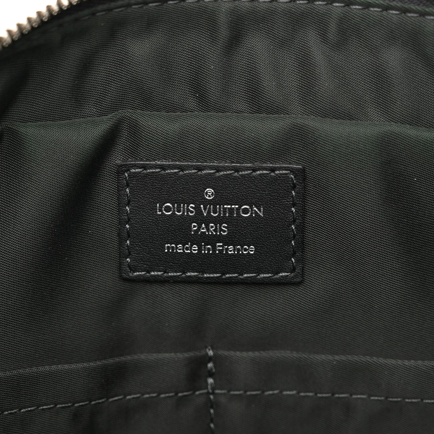 Louis Vuitton Calfskin Nylon V Line Bumbag Asphalt 6 of 12