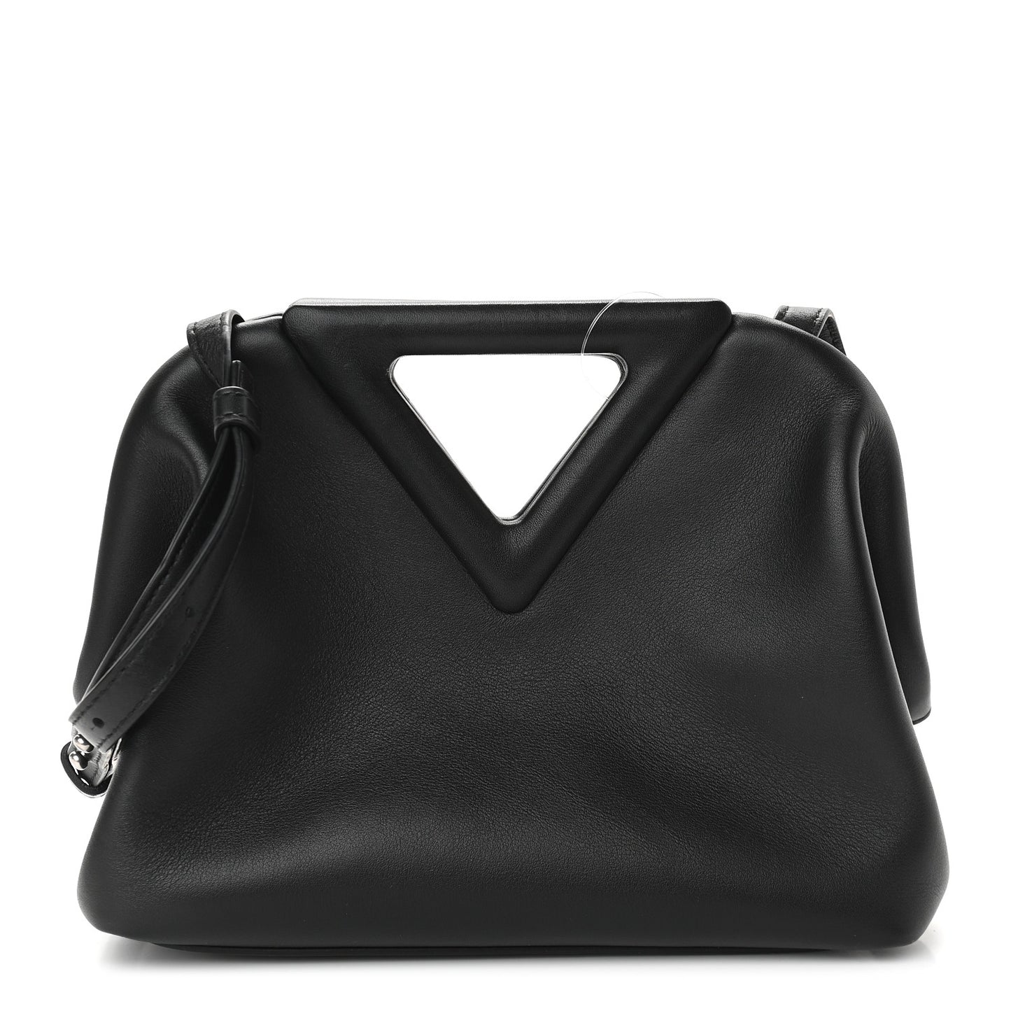 Calfskin Small The Point Triangle Bag Black
