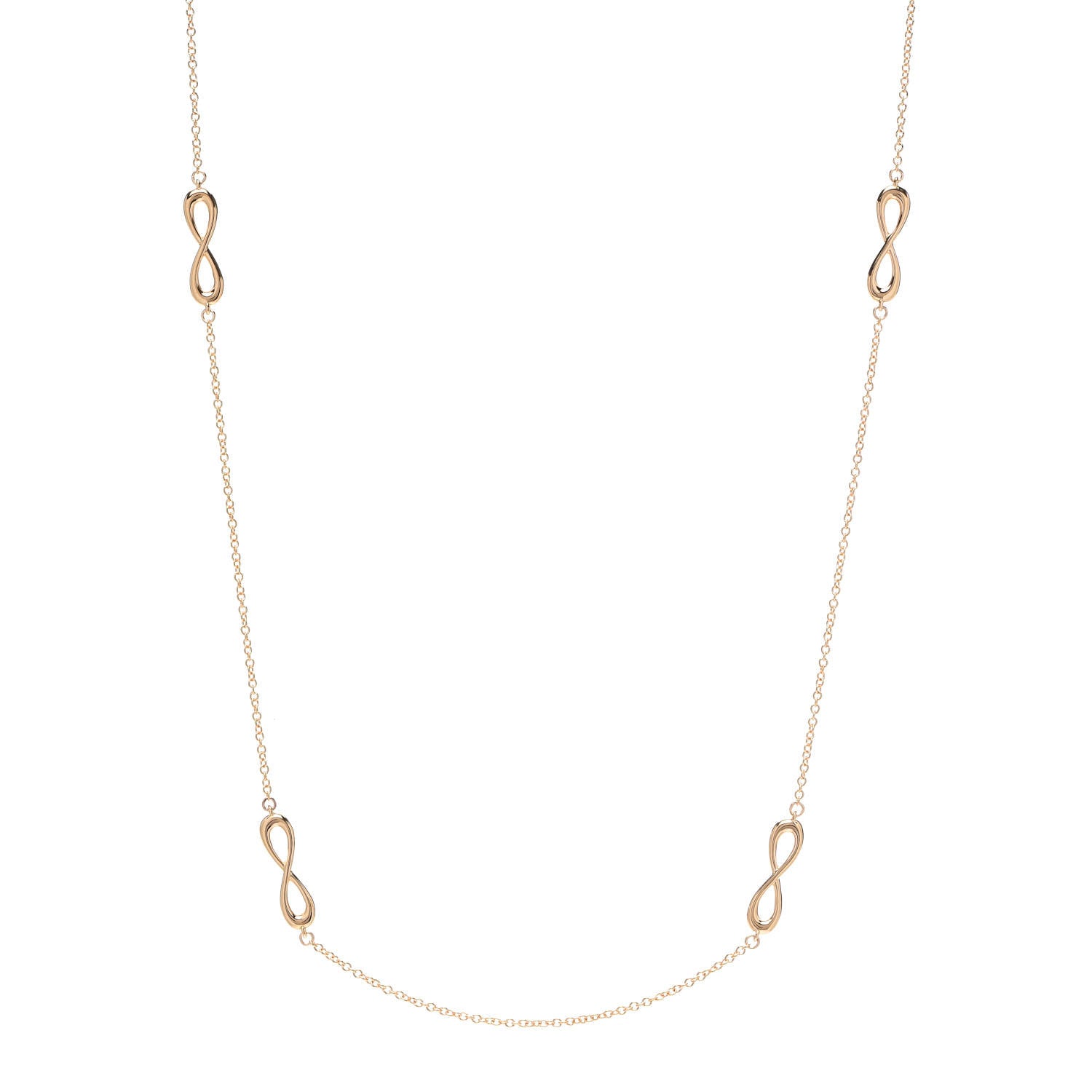 Tiffany 18K Rose Gold Infinity Endless Necklace 1 of 6