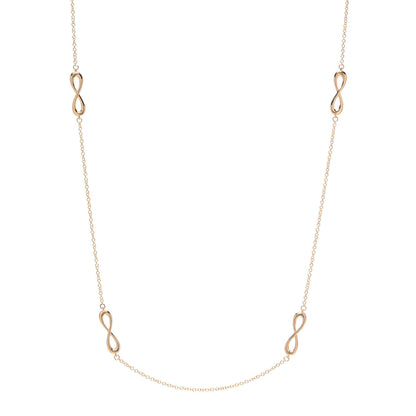 Tiffany 18K Rose Gold Infinity Endless Necklace 1 of 6