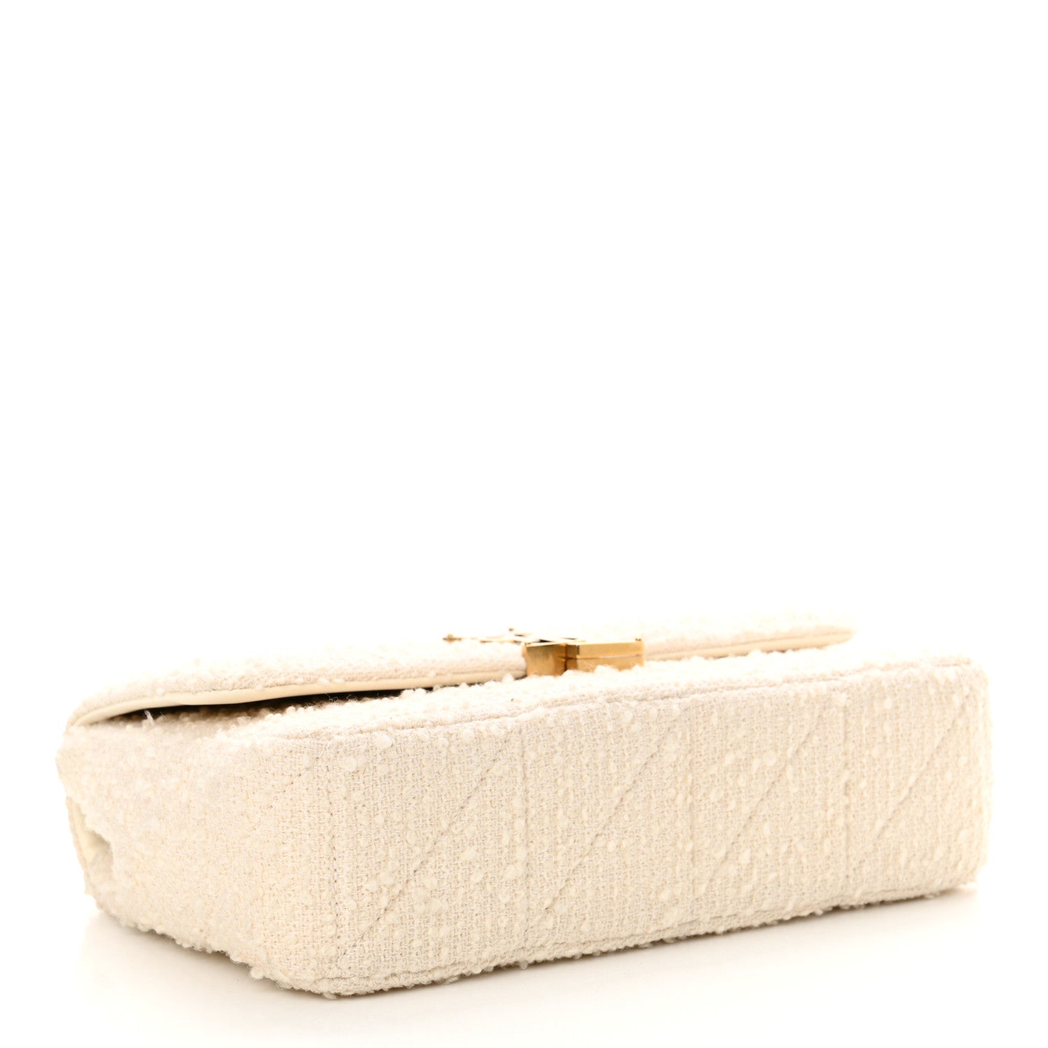 Saint Laurent Boucle Tweed Patchwork Monogram Medium Jamie Baguette Craie 4 of 11
