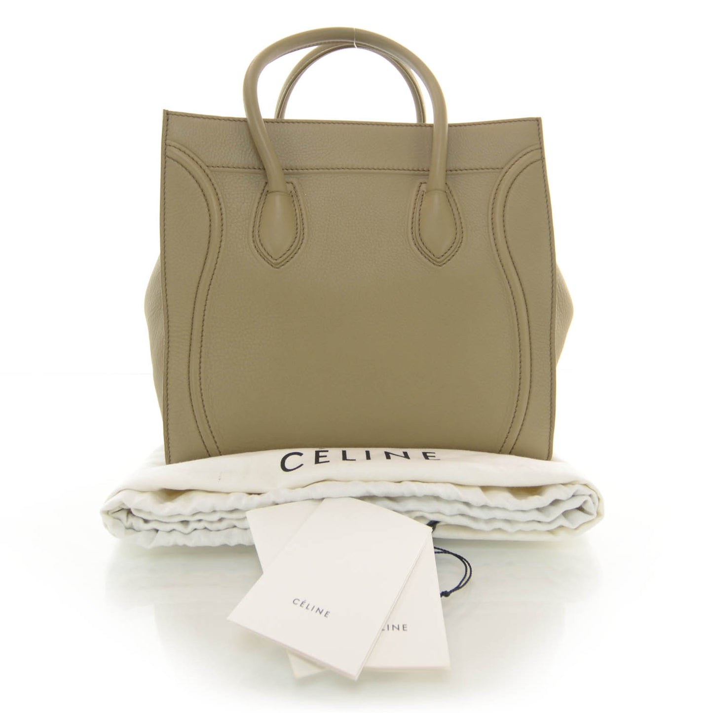 Smooth Calfskin Medium Phantom Luggage Light Khaki