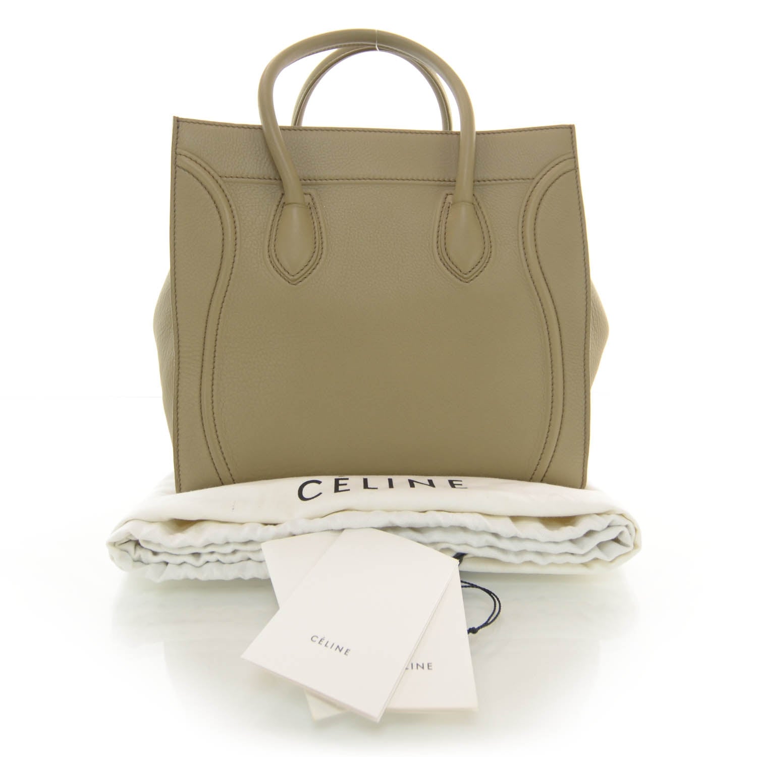 Celine Smooth Calfskin Medium Phantom Luggage Light Khaki 3 of 9