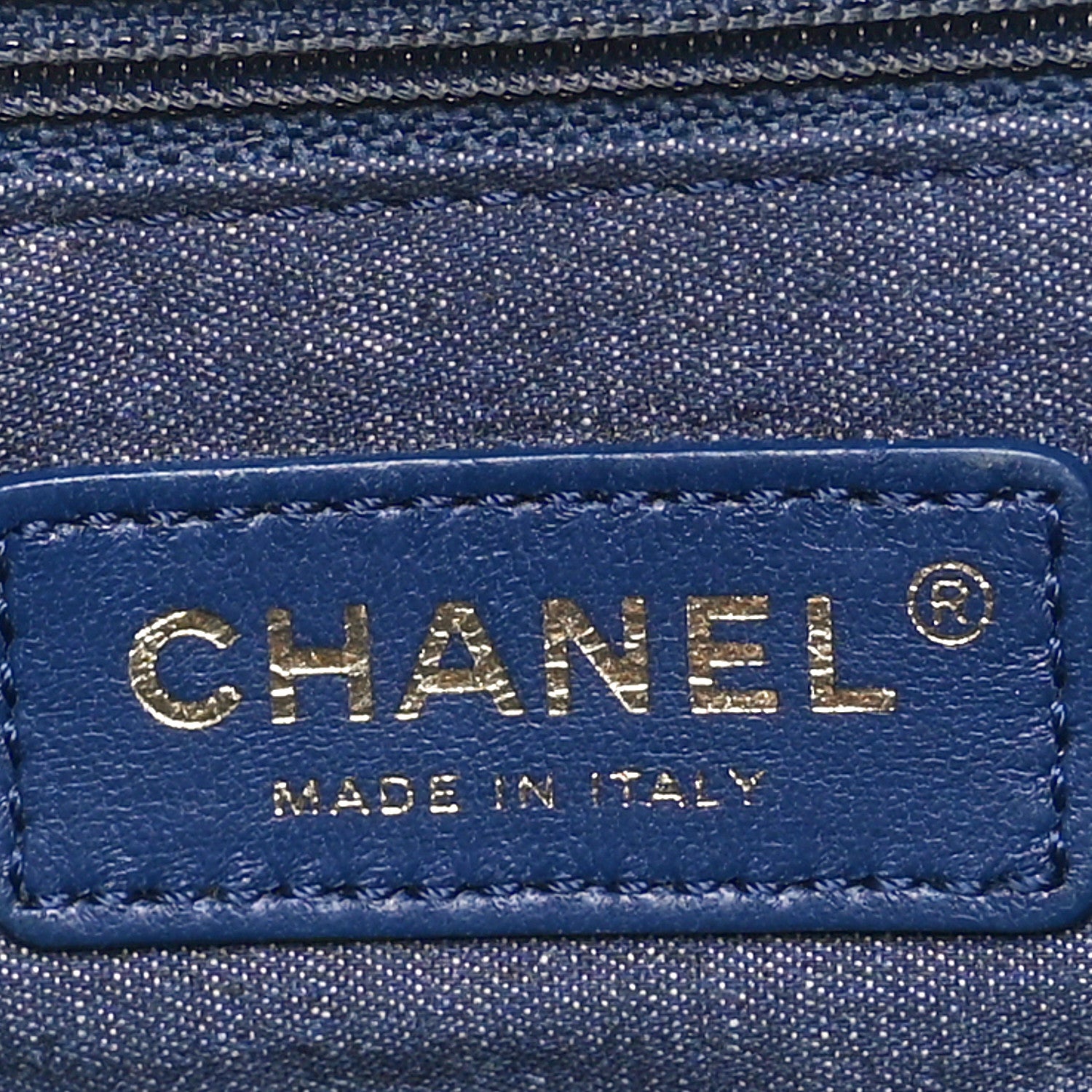 Chanel Lambskin Quilted Resin Bi-Color Chain Flap Bag Navy 6 of 10