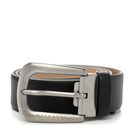 Chanel Calfskin Belt 95 38 Black 1 of 6