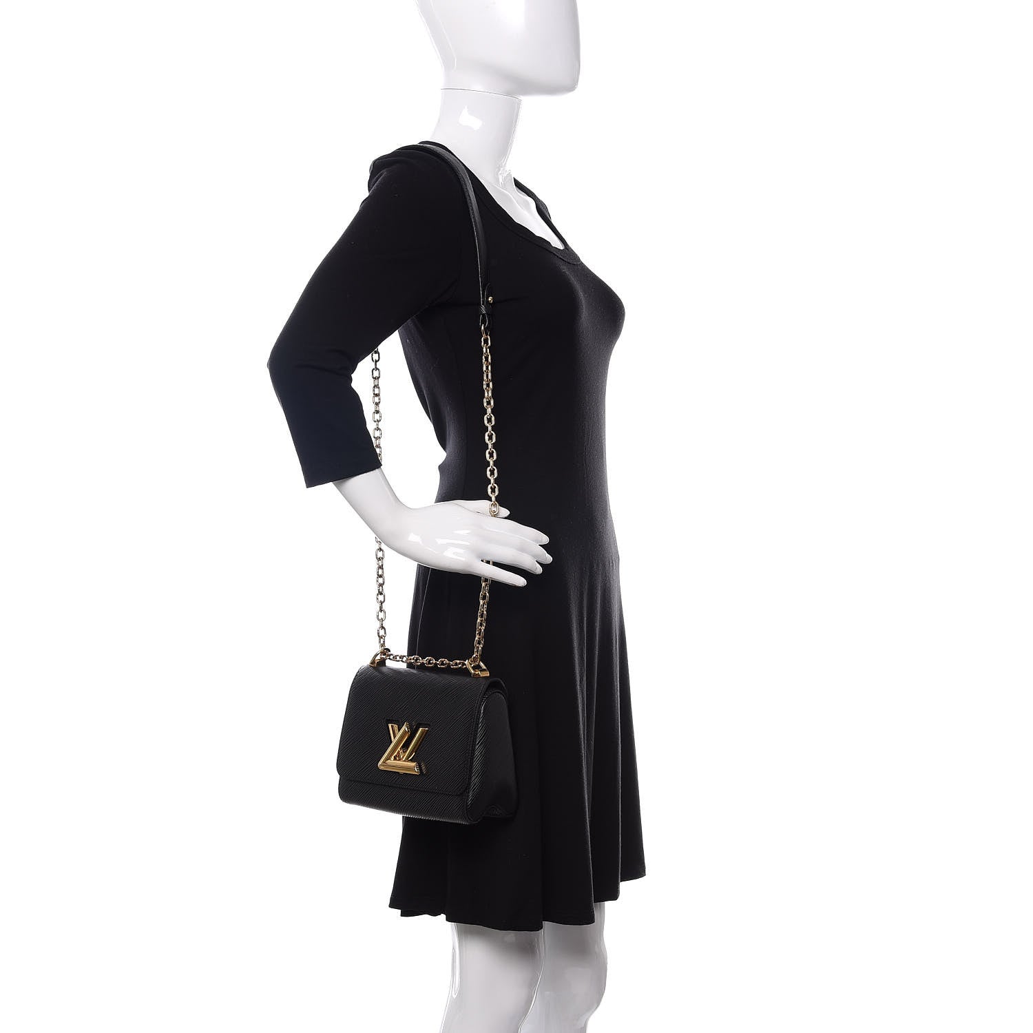 Louis Vuitton Epi Twist Shoulder Bag PM Black 2 of 12