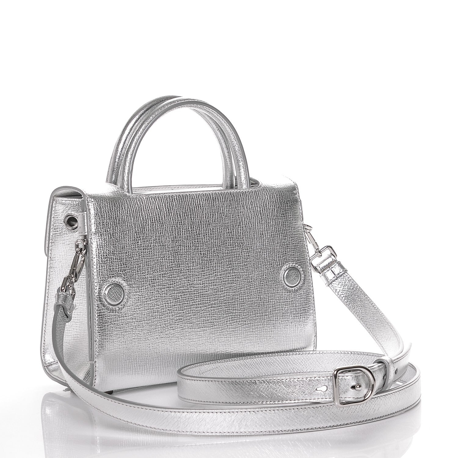 Christian Dior Grained Calfskin Mini Diorever Flap Silver 3 of 8