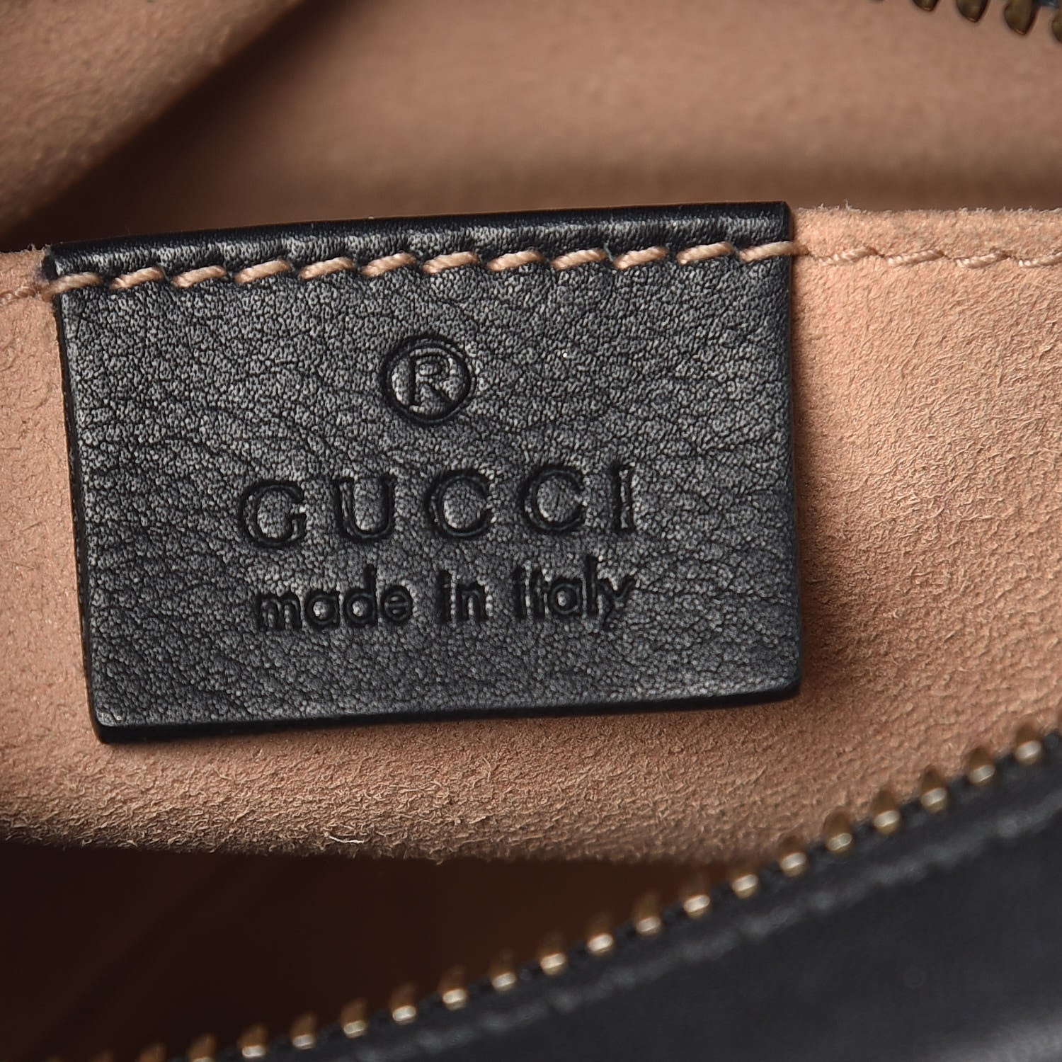 Gucci Calfskin Matelasse Mini GG Marmont Chain Shoulder Bag Black 8 of 15