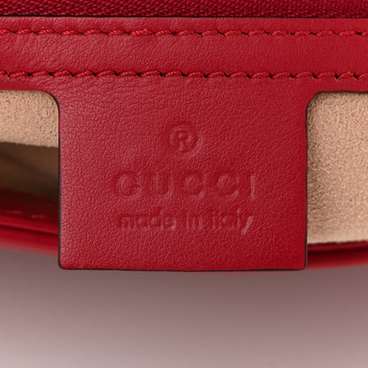 Gucci Calfskin Matelasse Small GG Marmont Shoulder Bag Hibiscus Red 6 of 10