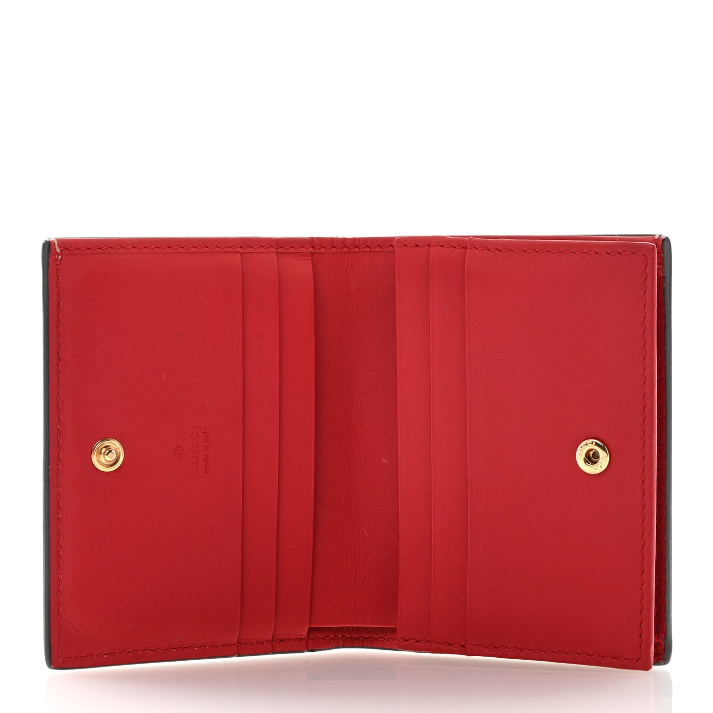 GG Supreme Monogram Blooms Card Case Beige Blue Navy Hibiscus Red