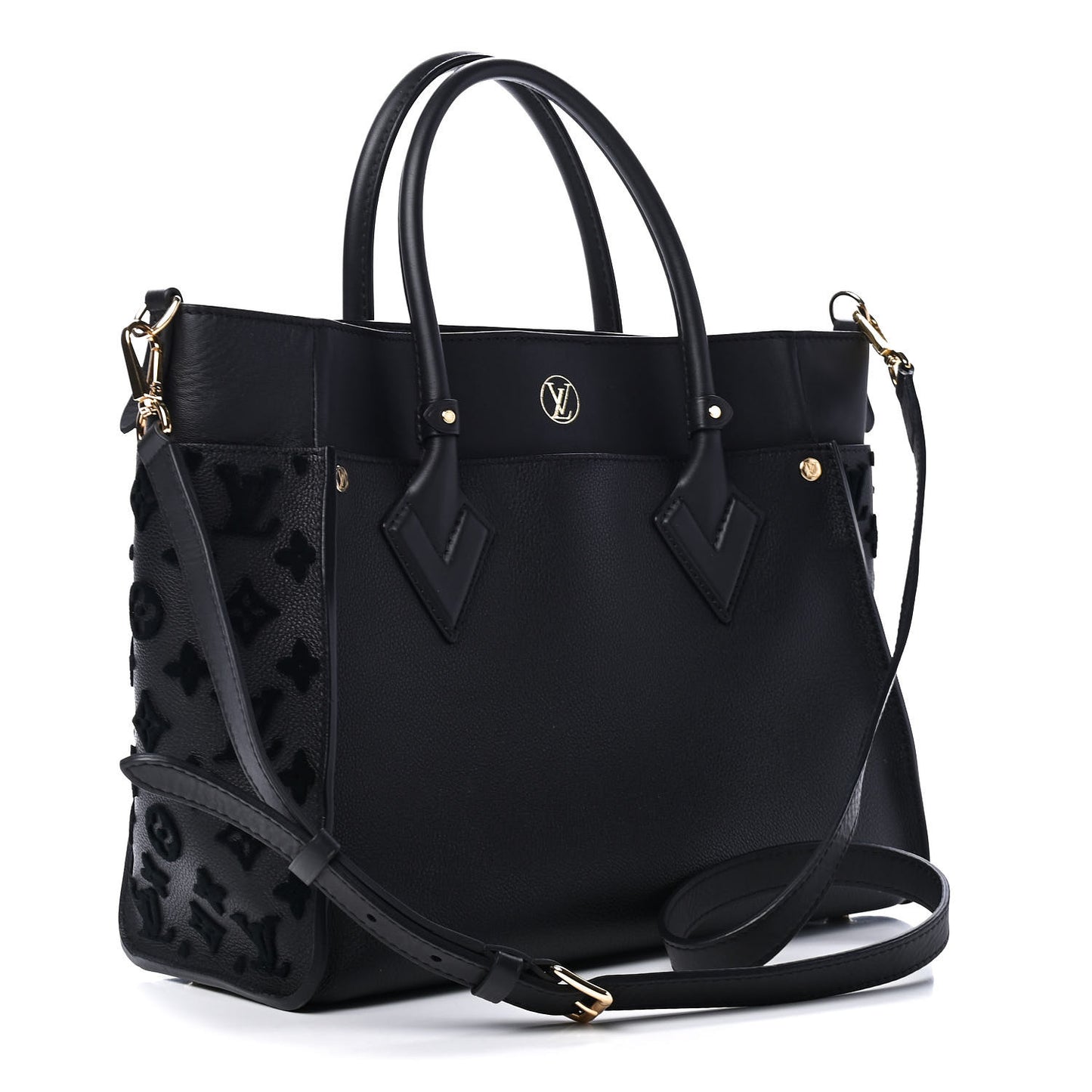 Calfskin Monogram Tufting On My Side Black