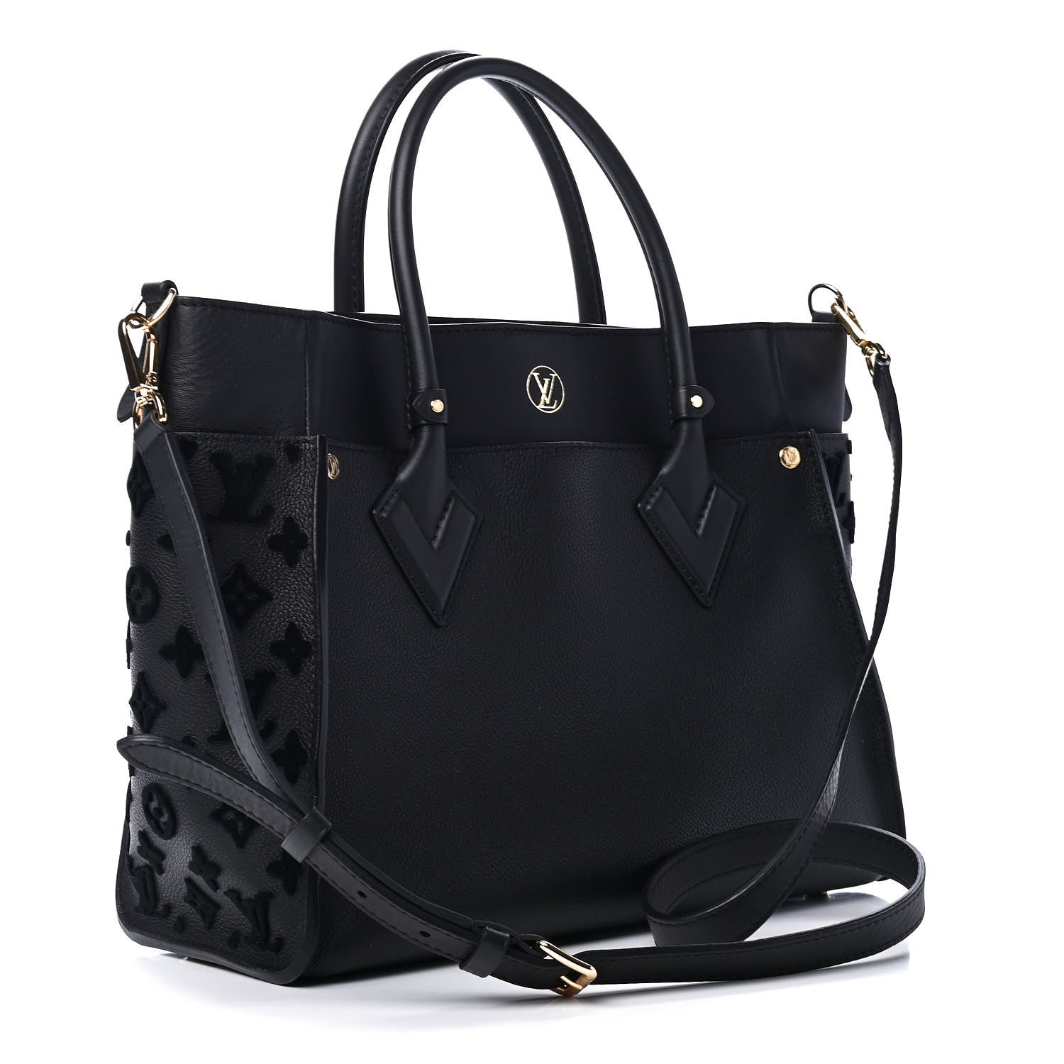 Louis Vuitton Calfskin Monogram Tufting On My Side Black 2 of 6