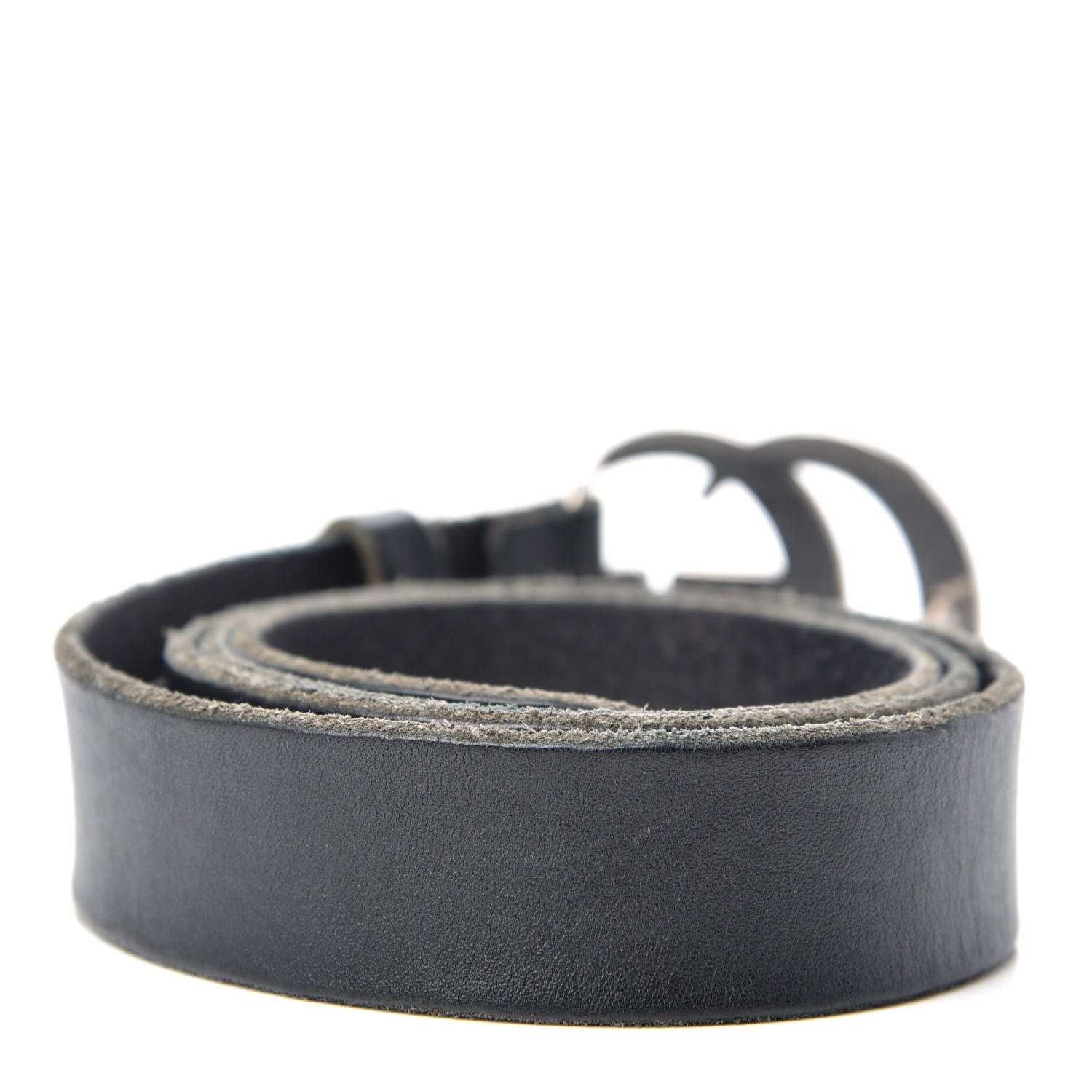 Gucci Cuoio Toscano Nickel Double G 30mm Belt 90 36 Black 2 of 5