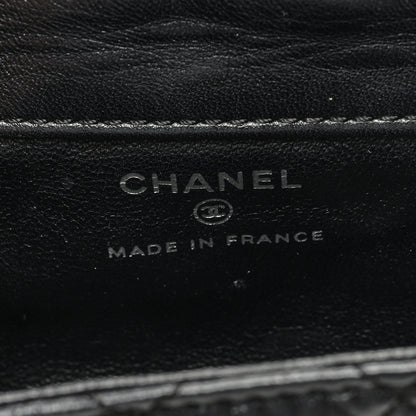Chanel Calfskin Quilted 2.55 Ankle Wrist Bag Black 6 of 7