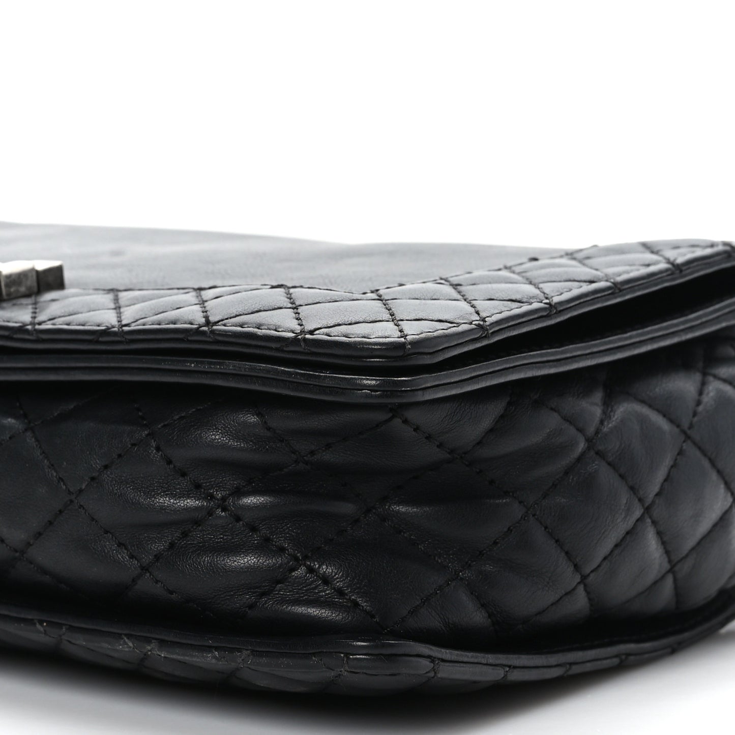 Calfskin Medium Boy Reverso Flap Black