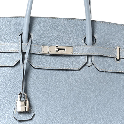 Hermes Togo Birkin 40 Bleu Lin 8 of 10