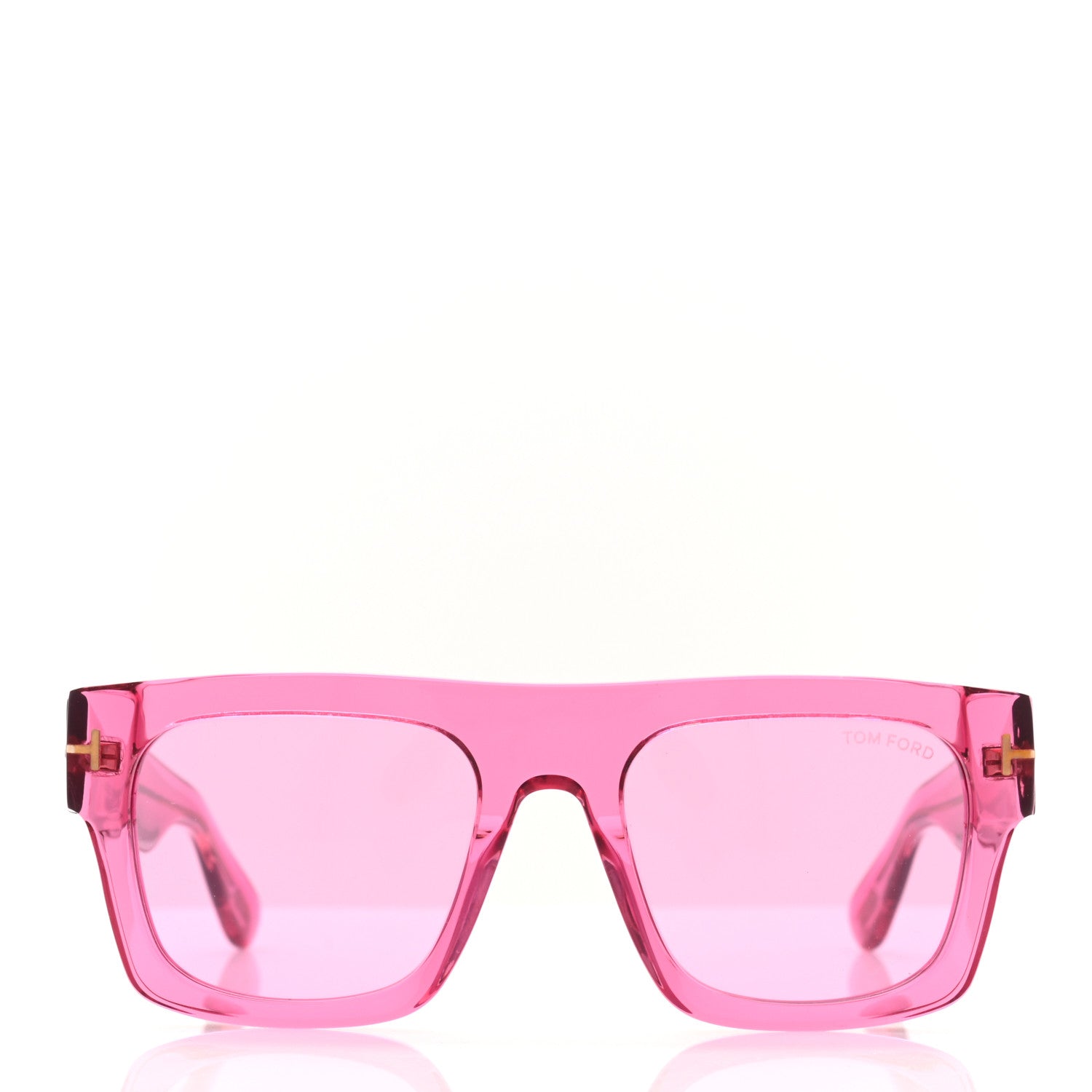 Tom Ford Acetate Fausto Sunglasses TF711 Transparent Pink 2 of 8