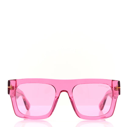 Tom Ford Acetate Fausto Sunglasses TF711 Transparent Pink 2 of 8
