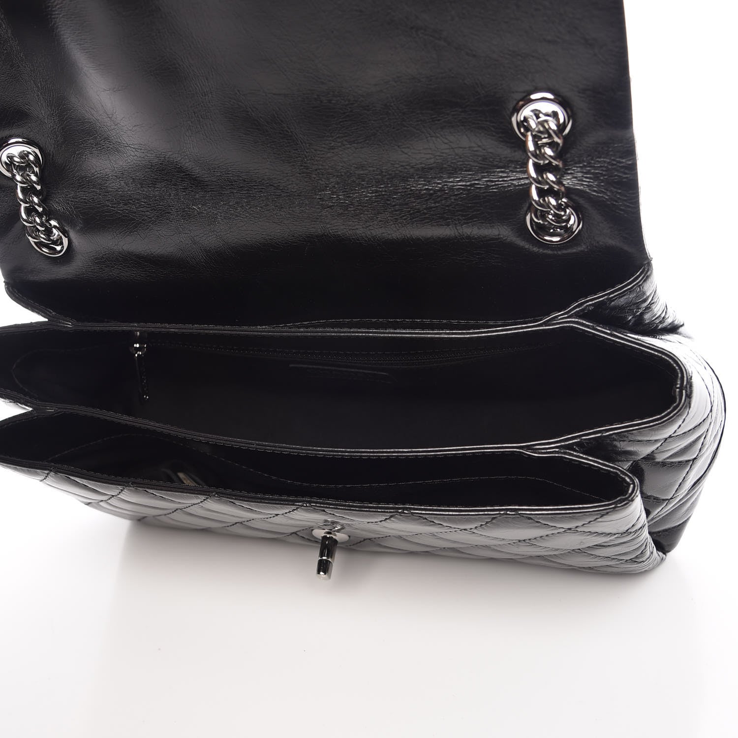 Chanel Glazed Calfskin Quilted Medium Lady Pearly Flap Black 5 of 13