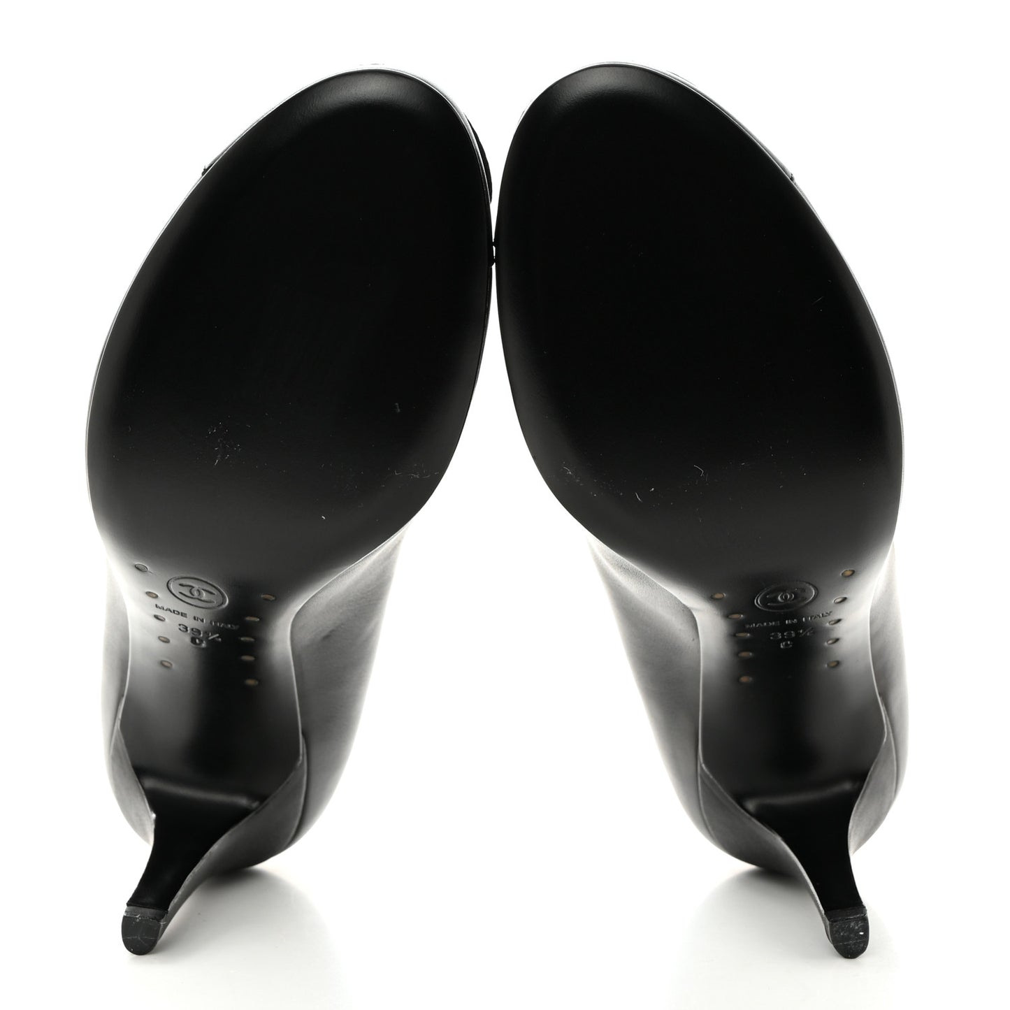 Lambskin Camellia Pumps 39.5 Black