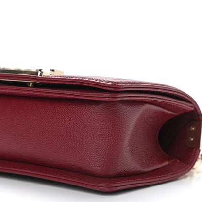Chanel Caviar Quilted Small Boy Flap Burgundy 9 of 9